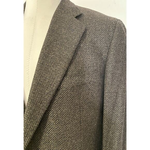 Ermenegildo Zegna Black Gray Taupe 100% Cashmere Blazer Jacket Mens IT56 US44 - Picture 5 of 13